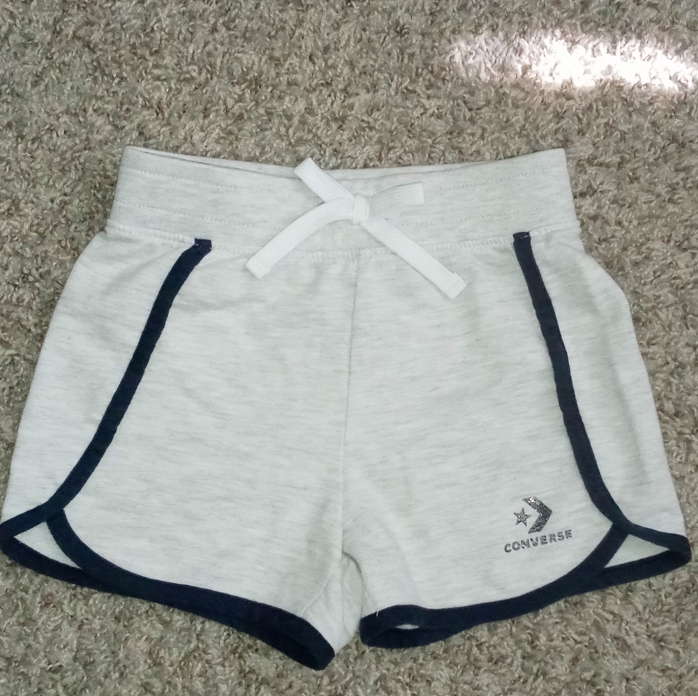 Converse Kids' Light Gray and Black Trim Shorts